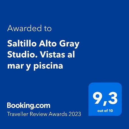 Saltillo Alto Gray Studio. Vistas Al Mar Y Piscina アパート *